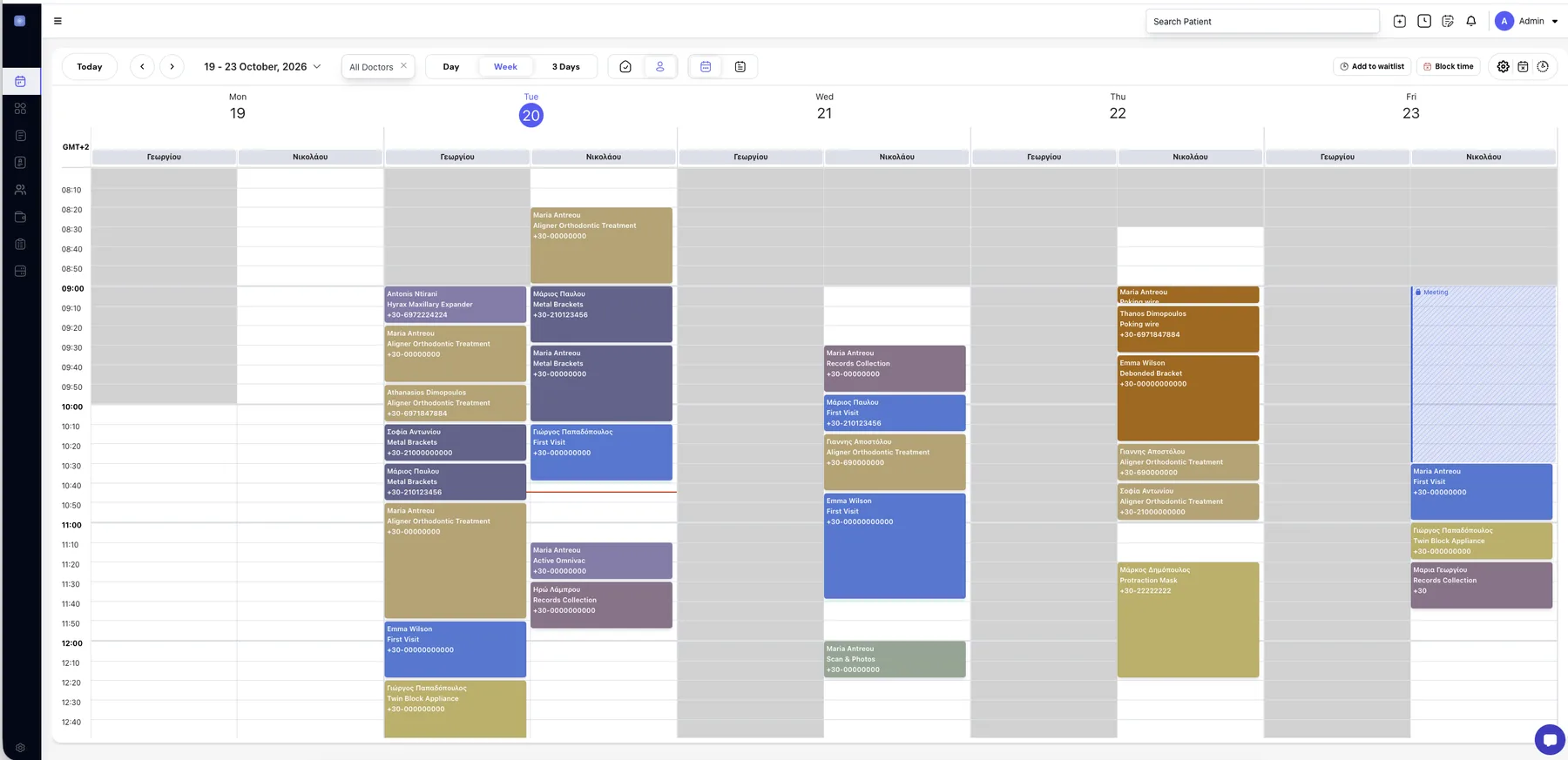 Appointment calendar
